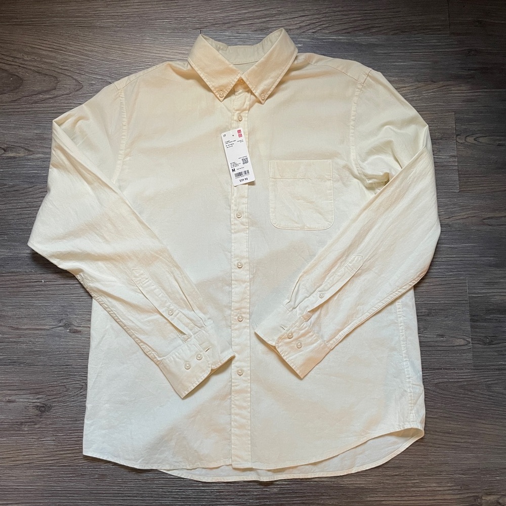 brand new Uniqlo off-white button up shirt with tags